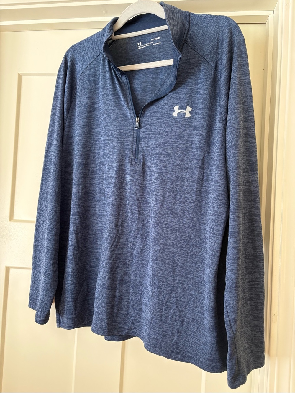 Under Armour Heathered Navy Blue Half-Zip Pullover